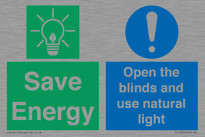 Save Energy open the blinds and use natural light